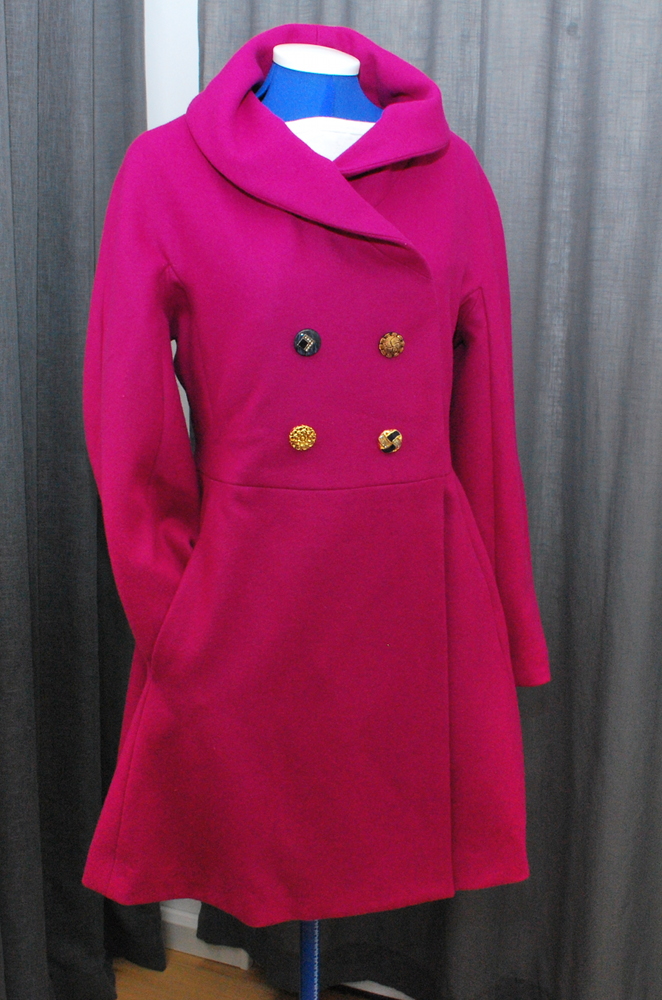 manteau femme rose